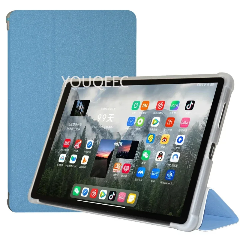 Tri-Folding Stand Flip Book Soft Slim TPU Cover Back Shell Funda Case For Alldocube IPlay 70 Mini Ultra, 8.8' Tablet Case