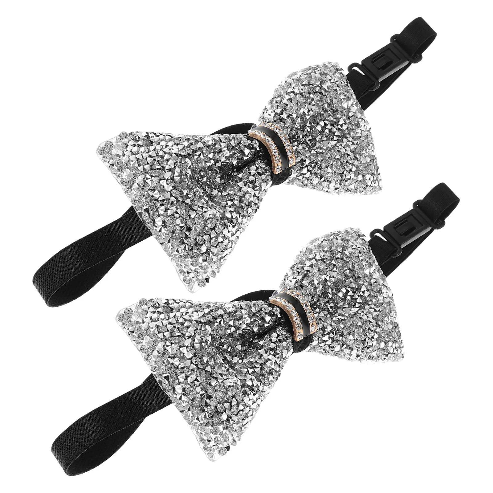 2 шт. детский галстук-бабочка с блестящими кристаллами, предварительно завязанный регулируемый галстук-бабочка для мальчиков и девочек, свадебные праздничные вечеринки, костюм концертов