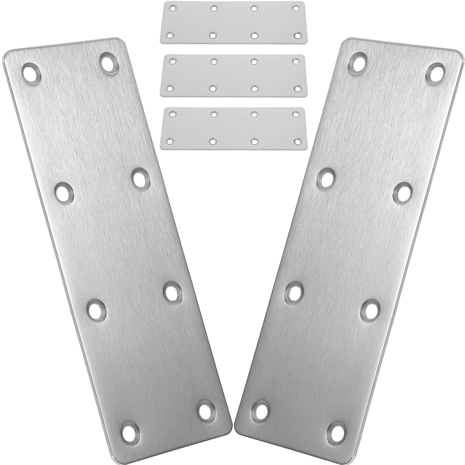 

5pcs Mending Plates For Wood Stainless Steel Flat Straight Braces Multi-Hole Fixing Connectors Furniture Repair Hardware