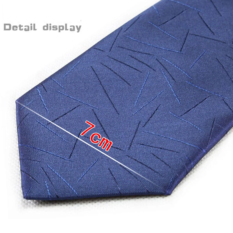 Polyester Jacquard 7cm Fashion Stripe Plaid Formal Business Tie