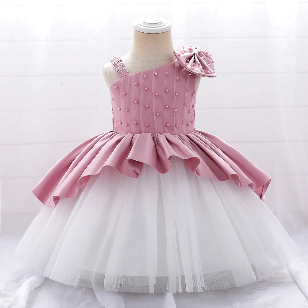 

Baby Girls Party Dresses 4 Colors 80cm-120cm Children Wedding Birthday Dress Ball Gown Art Program Vestidos Skirt Pink