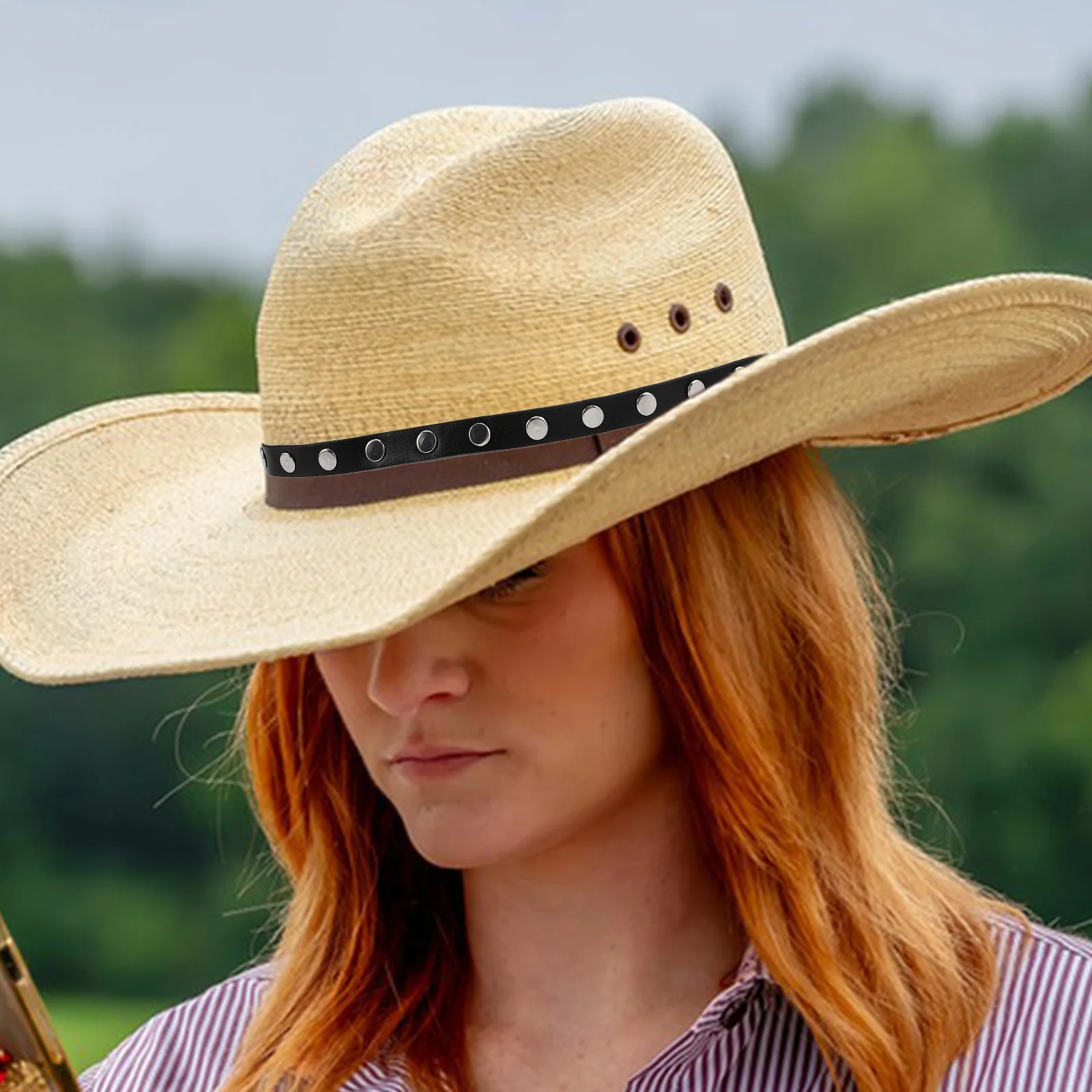 DIY-Hutband für Männer und Frauen, dekorativer Riemen, Cowboy-Eimerhüte, Metallschnallen, stilvolle Accessoires, Reisen, Strand, Fedora