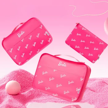 Miniso Barbie Travel Storage Bag 3Pcs Cute Co-Branded Girly Heart Kawaii Underwear Storage Bag organizzazione dell'abbigliamento