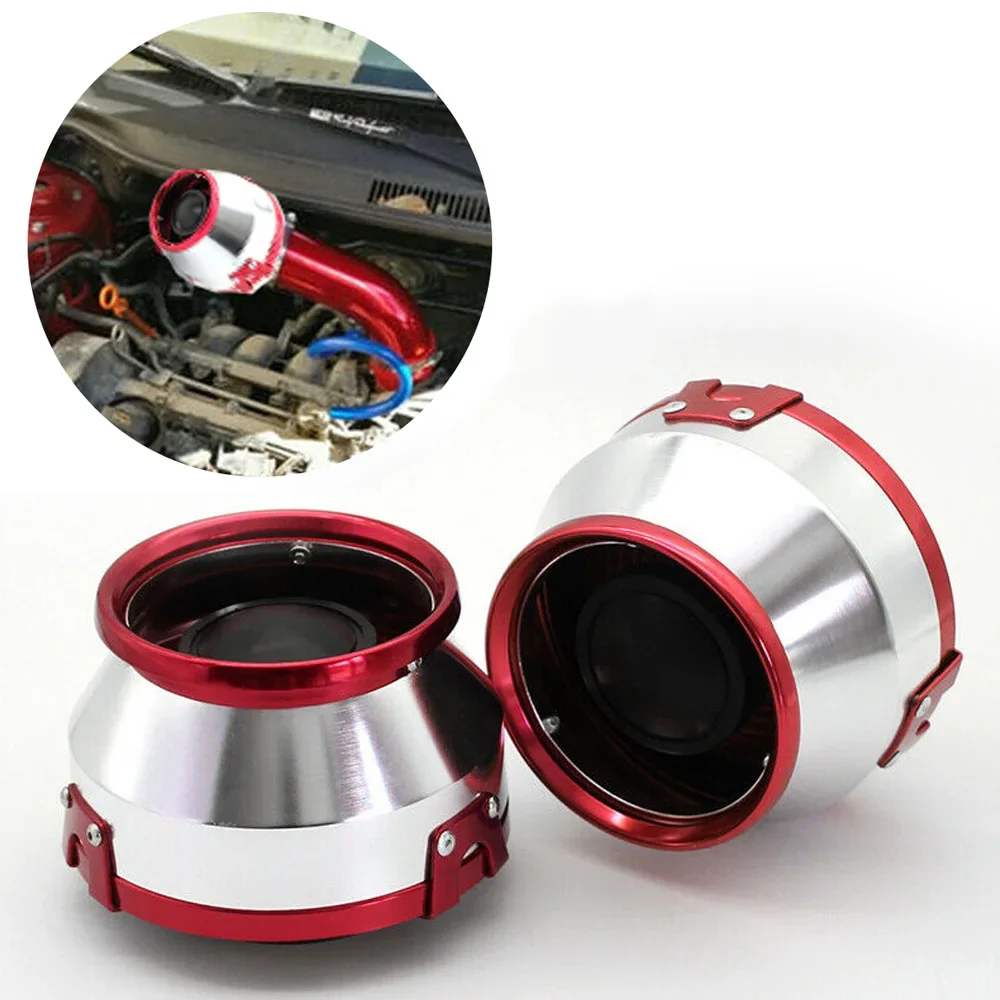 Universal Air Filter Cold Intake Kit Cone Sport Racing Filters Systems Performance Mini Engine 76mm Aluminum Cover High Flow