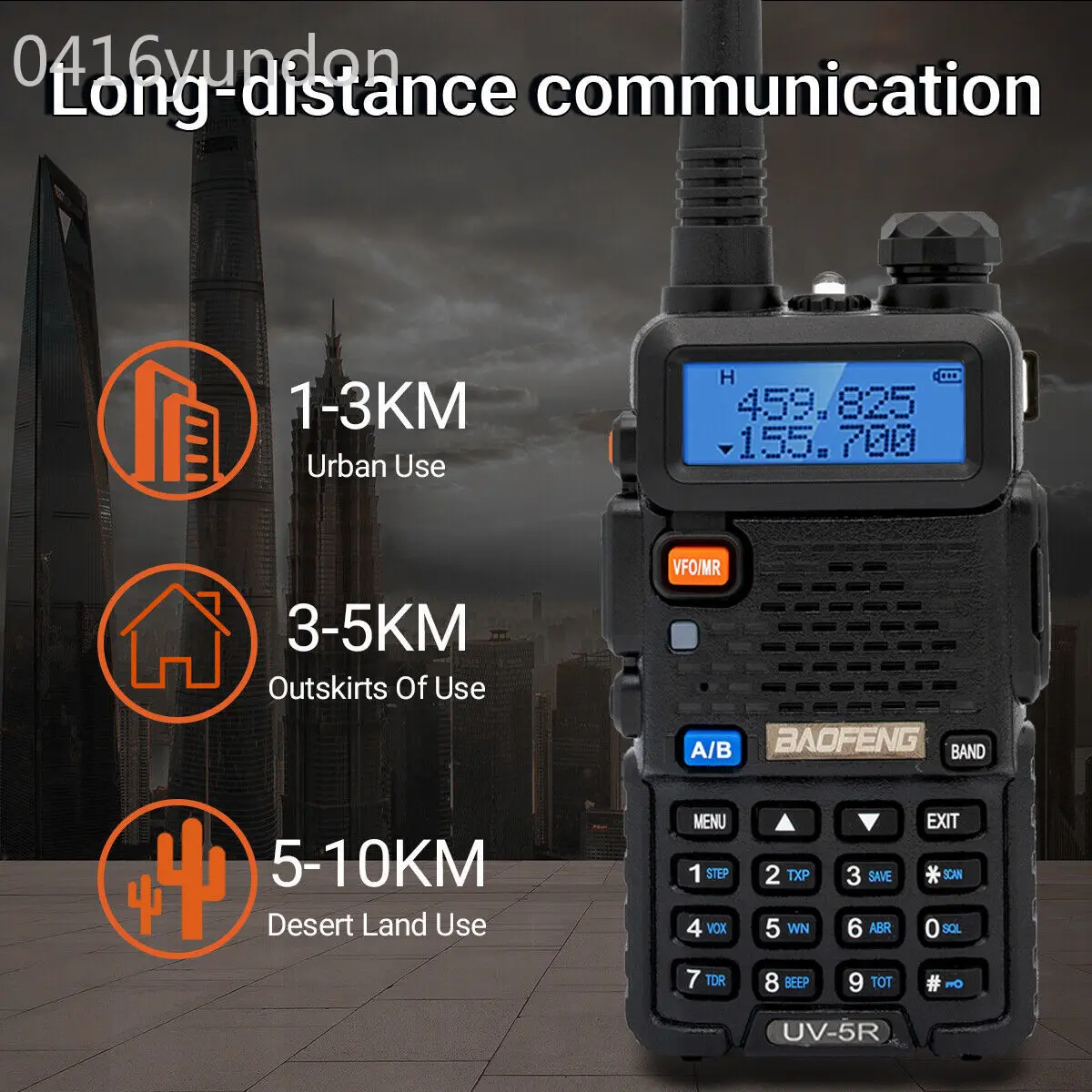 2PCS BAOFENG UV-5R Walkie Talkie Dual Band VHF UHF Two Way Radio Long Range 128CH VOX Handheld Transceiver UV5R UV 5R Ham Radio