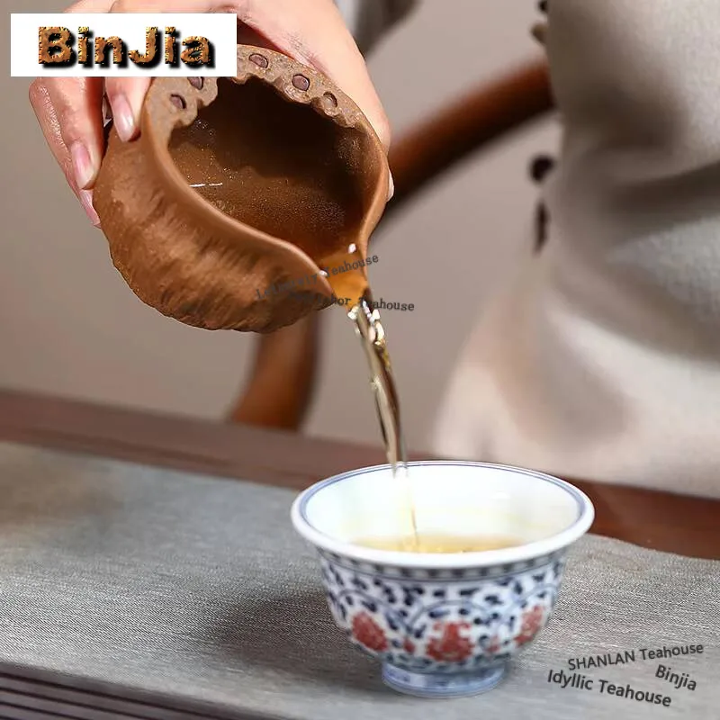 240ml High Grade Yixing Purple Clay Justice Cup Handmade Bionic Lotus Seedpod Tea Pitcher Beauty Tea Infuser Chahai Zisha Teaset