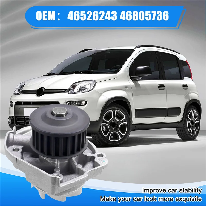 

Durable-For Fiat Panda (169)1.1 / 1.2 2003-2012 Engine Cooling Water Pump 46526243 46805736