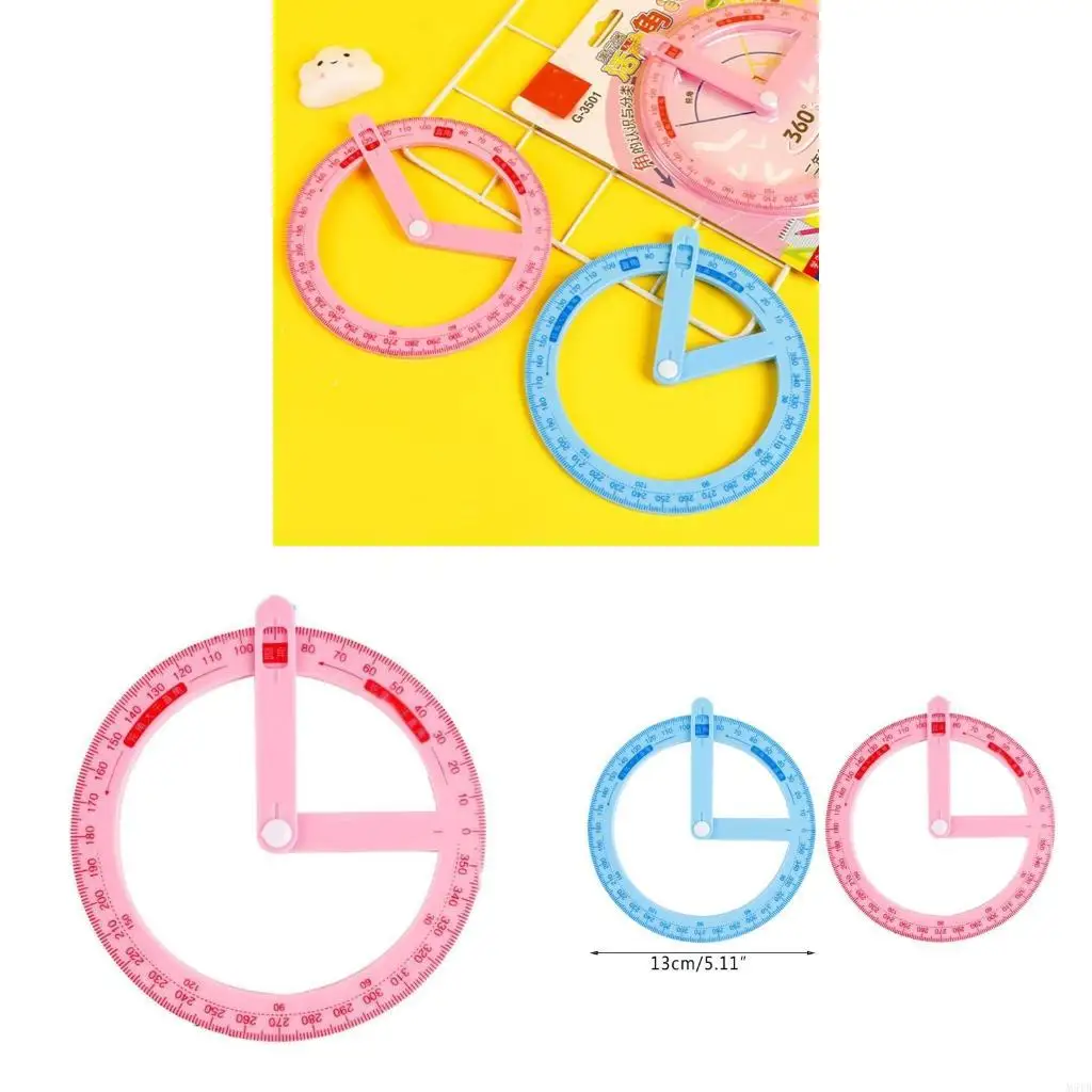 Goniasmomètre M5TB Goniasmomètre Rotation Rotation Rotor Ruler Plastique pour garçons Girls Étudiant