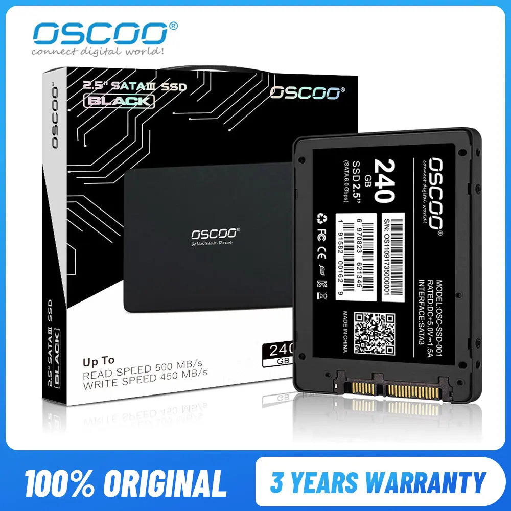 

OSCOO SSD Drive HDD 2.5 Hard Disk SSD 120GB 240GB Internal Solid State Drive Hard Disk Disco Duro Solidos For Desktop Laptop