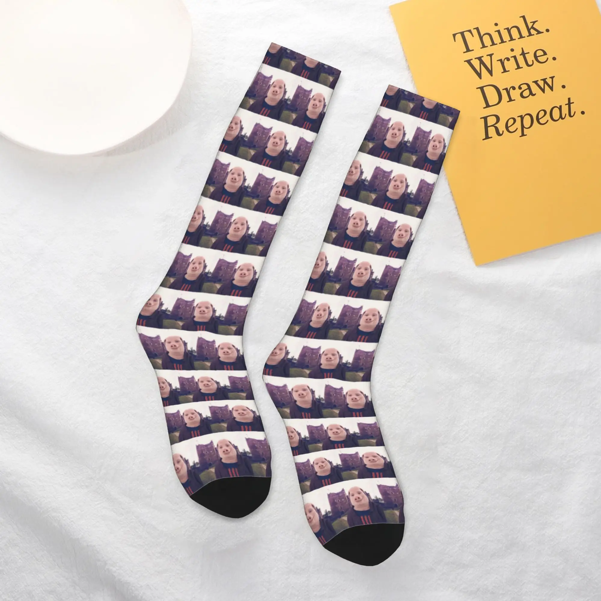 Носки John Pork, чулки в стиле Харадзюку, всесезонные длинные носки, аксессуары для унисекс, рождественские подарки