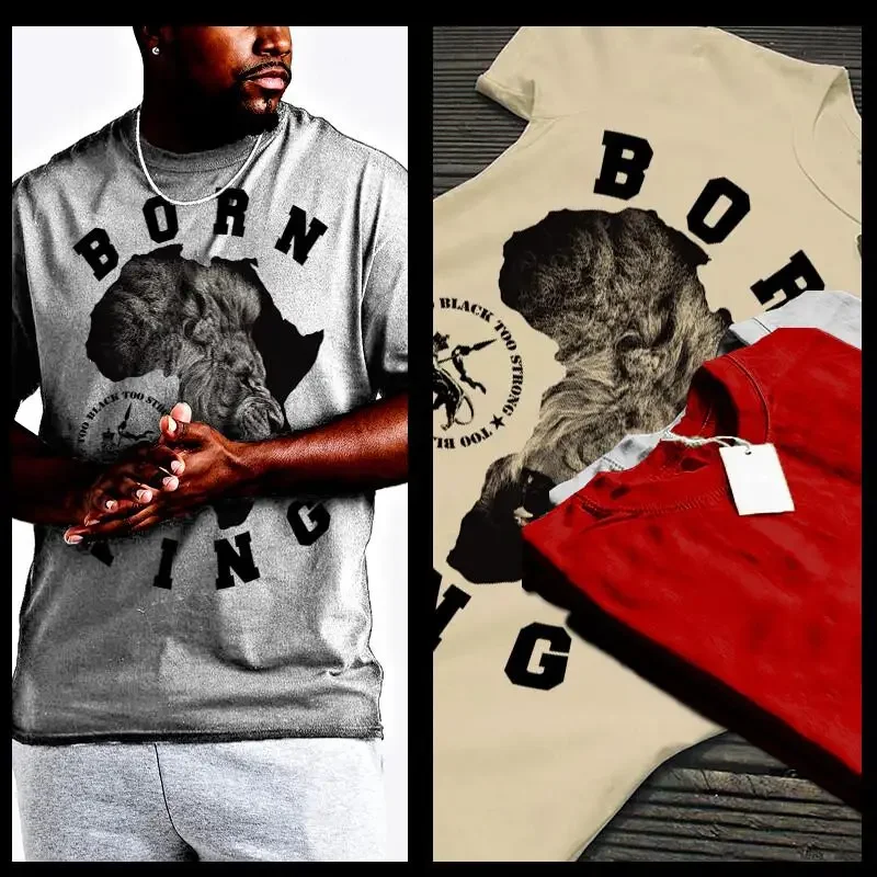 T-shirt African King Black God RBG, Philosophie de Marcus Garvey, Homme Melané Woke