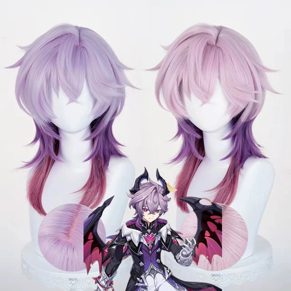 

Game Genshin Impact Durin Cosplay Wig Women Men Pink Purple Gradient Hair Heat Resistant Synthetic Wig Party Prop