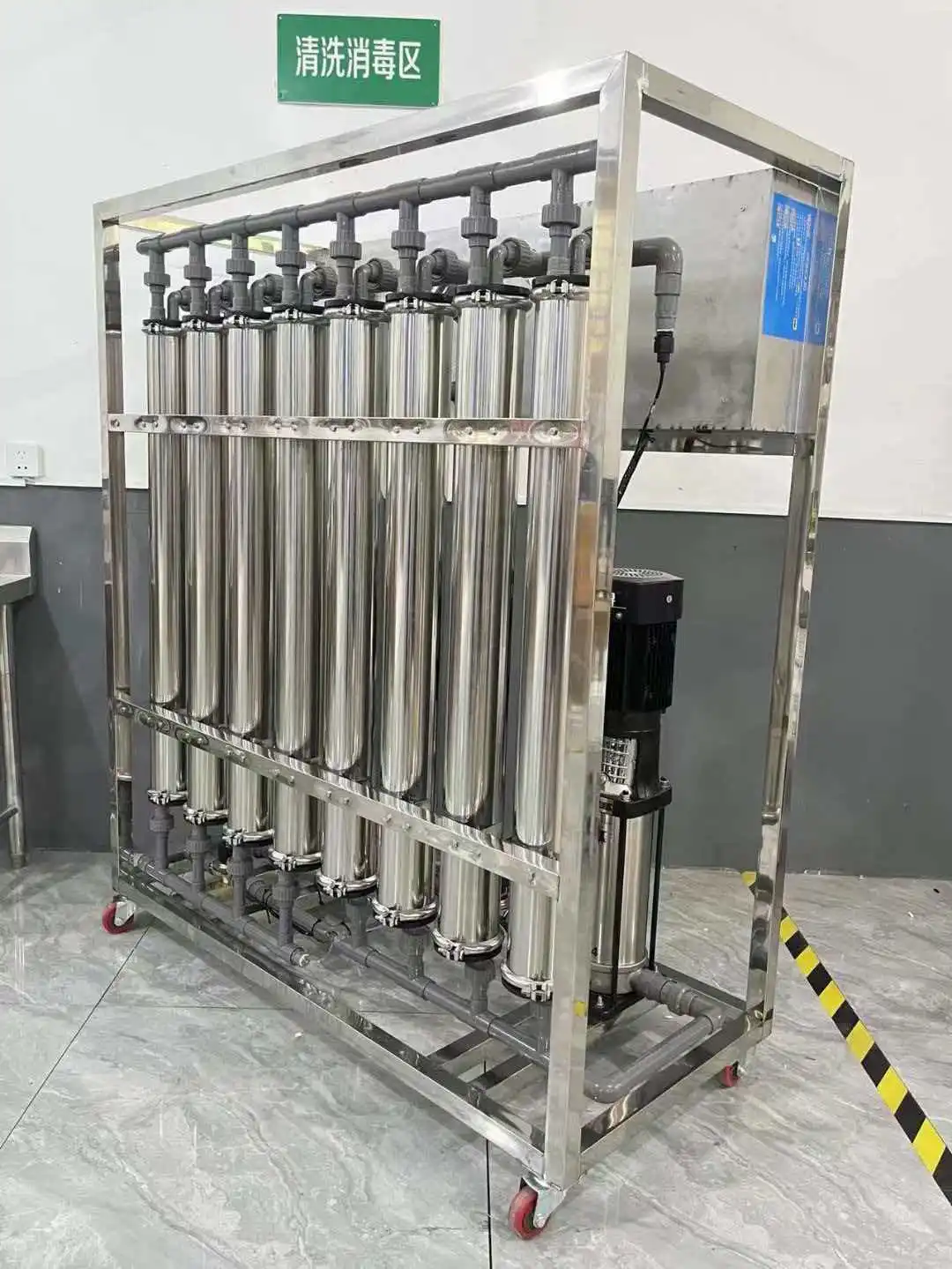 Industry RO Drinking Water Purification System with Pressure Vessel Pump  2000L/Hour 1 Year Warranty