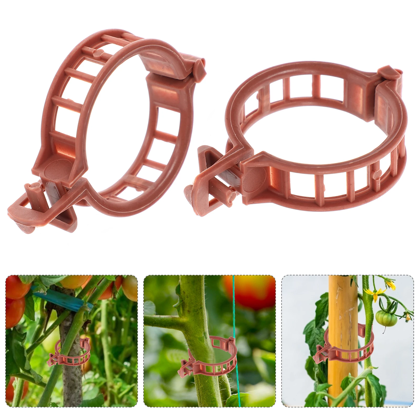 Garden Clip Set Greenhouse Tomato Stem Support Clips Plastic Vegetable Plants Clip Vegetable Plants Clamp Growth Clamp Tomato