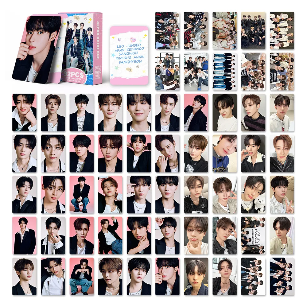 

92Pcs/Set ALD1 Idol Boy New Series Lomo Cards He Xinlong KIM LEE LEO HD Printd Photocards And Sticker An Xin GEONWOO Fans Gift