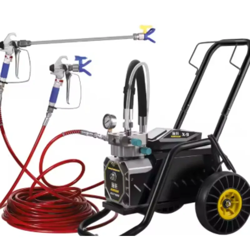 Безвоздушный распылитель латексной краски высокого давления, мощный многофункциональный электрический распылитель краски для покраски покрытия, пистолет-распылитель