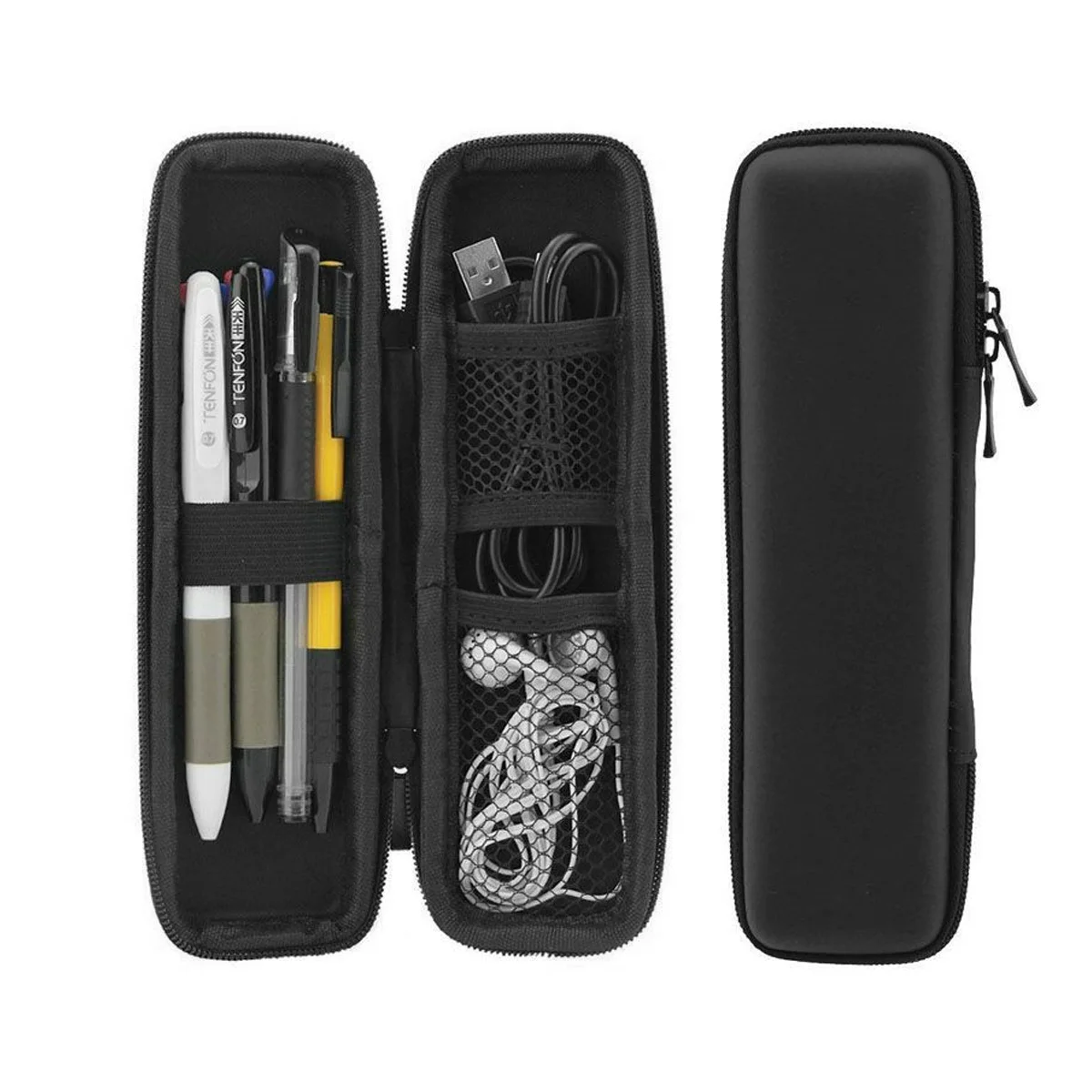 Portable Storage Box For Stylus Pen Pencil Multifunction Black EVA Hard Shell Protective Carrying Case Container For Earphone