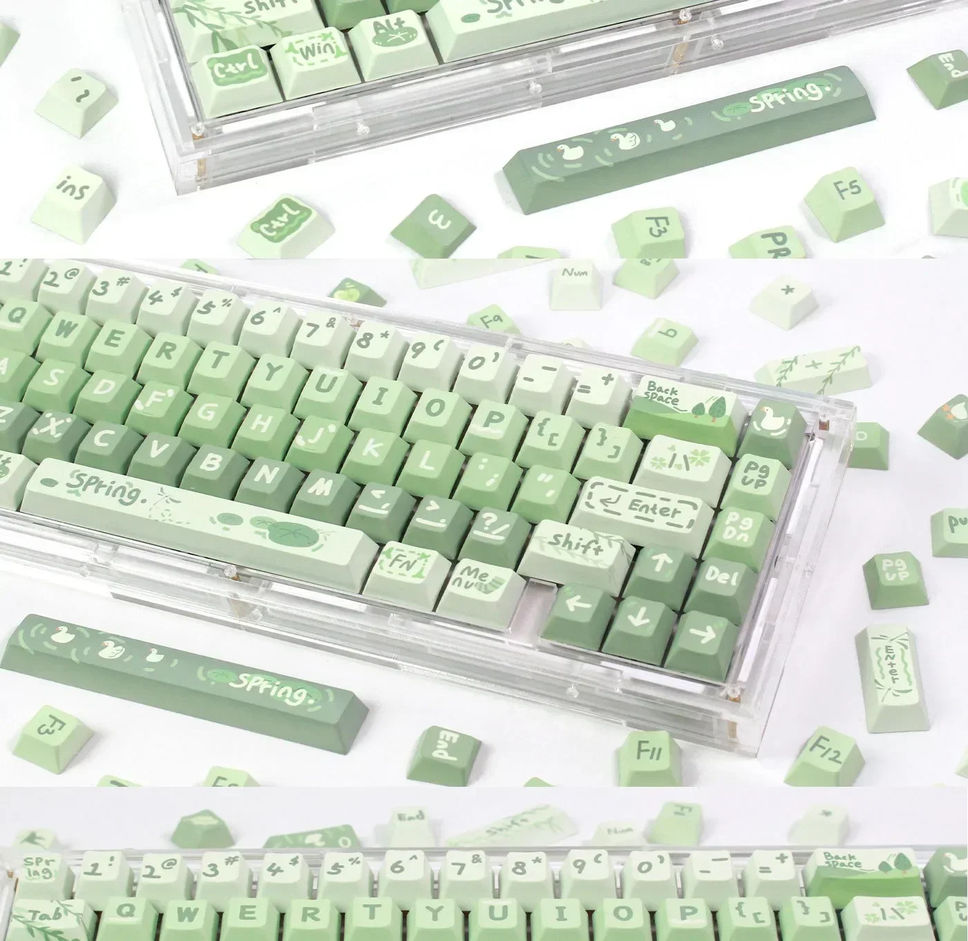 PBT Sublimatie Keycaps 61/68/87/96/104/130/131/132 toetsen Mechanische toetsenbord Key Caps