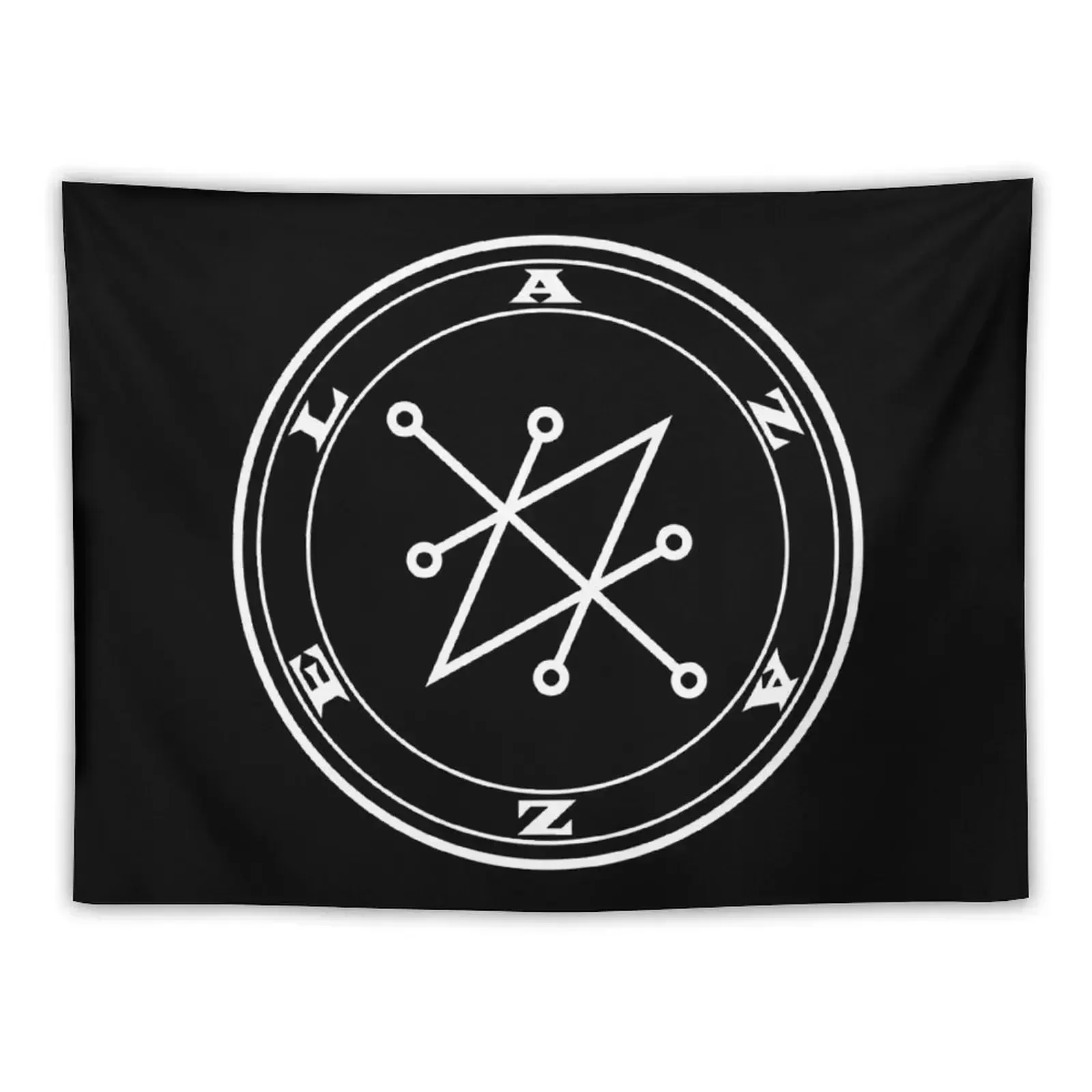 Azazel demon white Sigil occult Magick Seal Tapestry Wallpaper Bedroom Decor For Room Tapestry