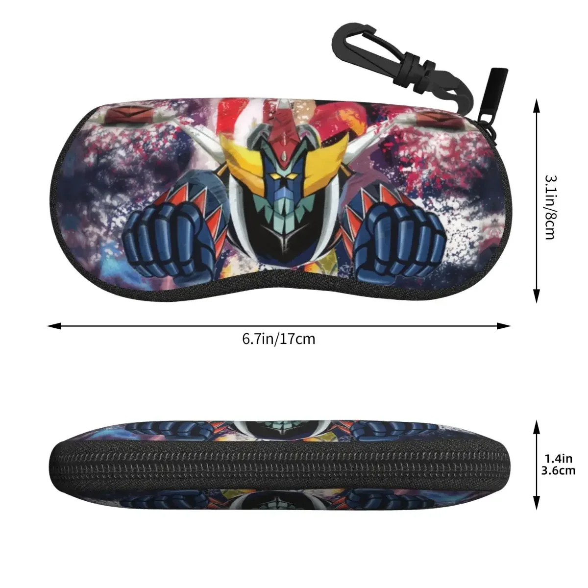 Custom Cool Goldorak Grendizer Sunglasses Soft Case Neoprene Zipper Ufo Robot Shell Eyeglass Case Protective Box For Glasses