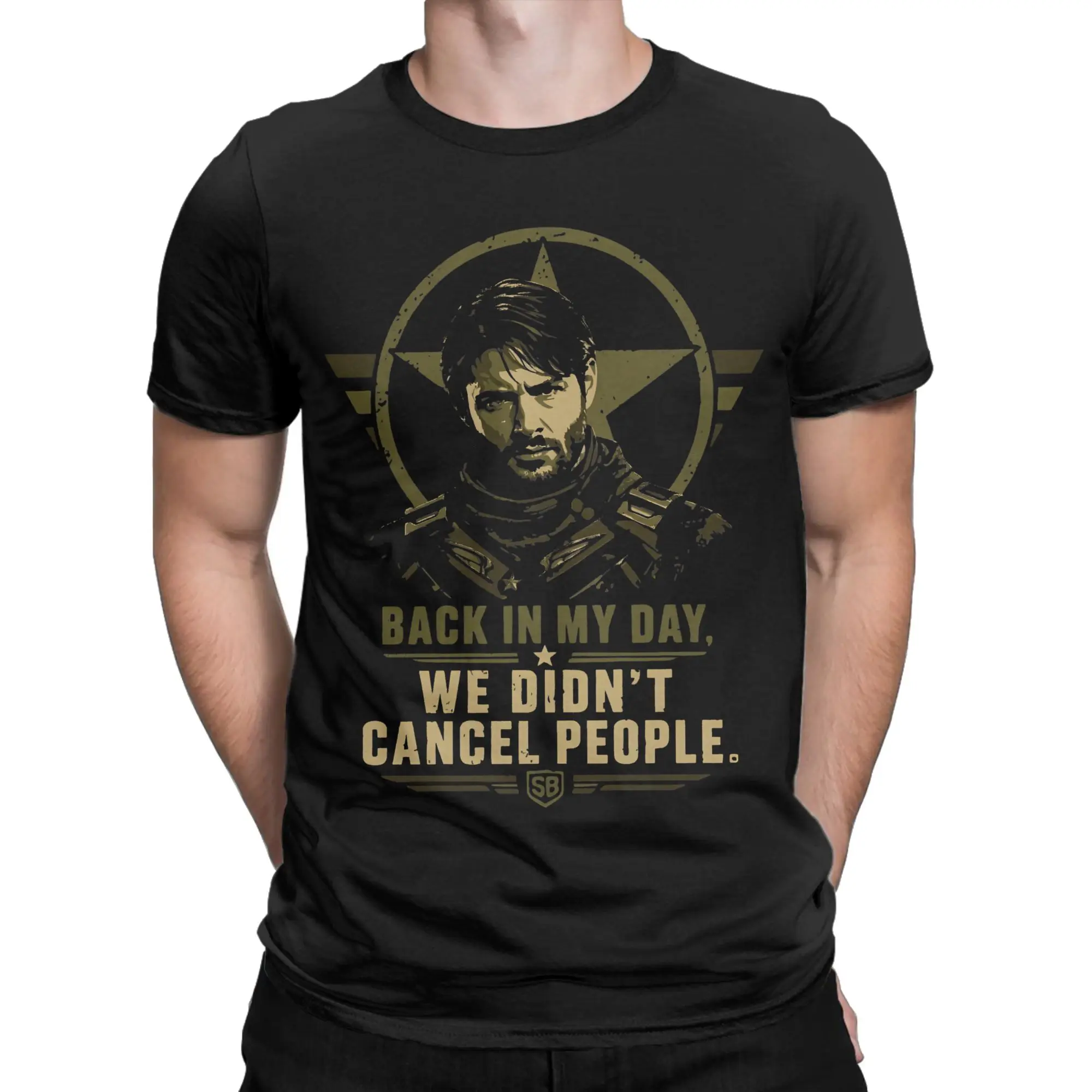 Soldier Boy T Shirts Men Pure Cotton Vintage T-Shirt Crewneck The Boys Tees Short Sleeve Clothing Printed