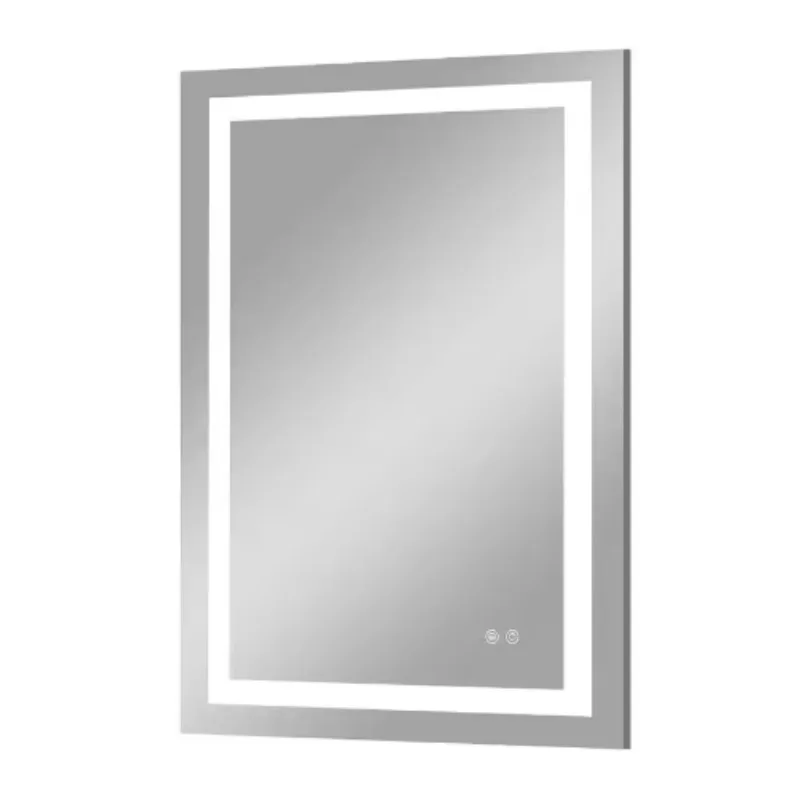 Rectangular Frameless with Frontlit&Backlit Anti-Fog LED Mirro Wall Mount Bathroom Vanity Mirror, Simple fashion, easy to instal