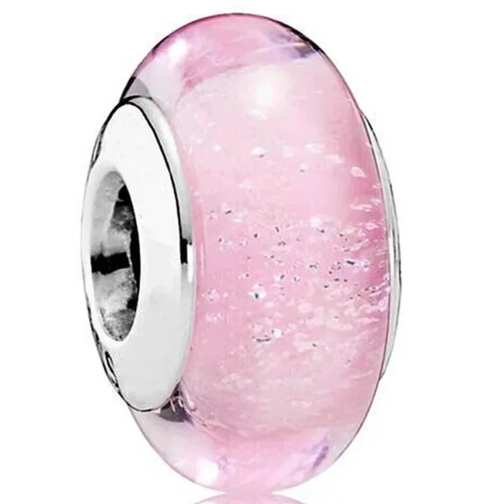2025 clássico 925 prata esterlina colorido flor folha cósmico arco-íris murano vidro encantos contas caber diy pulseira feminino jóias presente