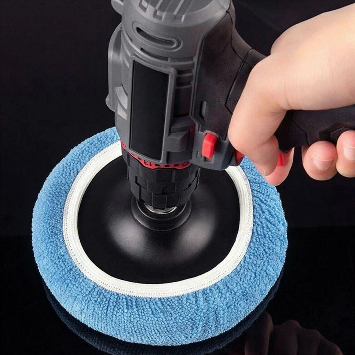 10pcs Car Polisher Pad Cover 9-10Inch Soft Microfiber Bonnet Non-slip Stretch Car Cleaning Wax Cover Polishing Tools Accessories