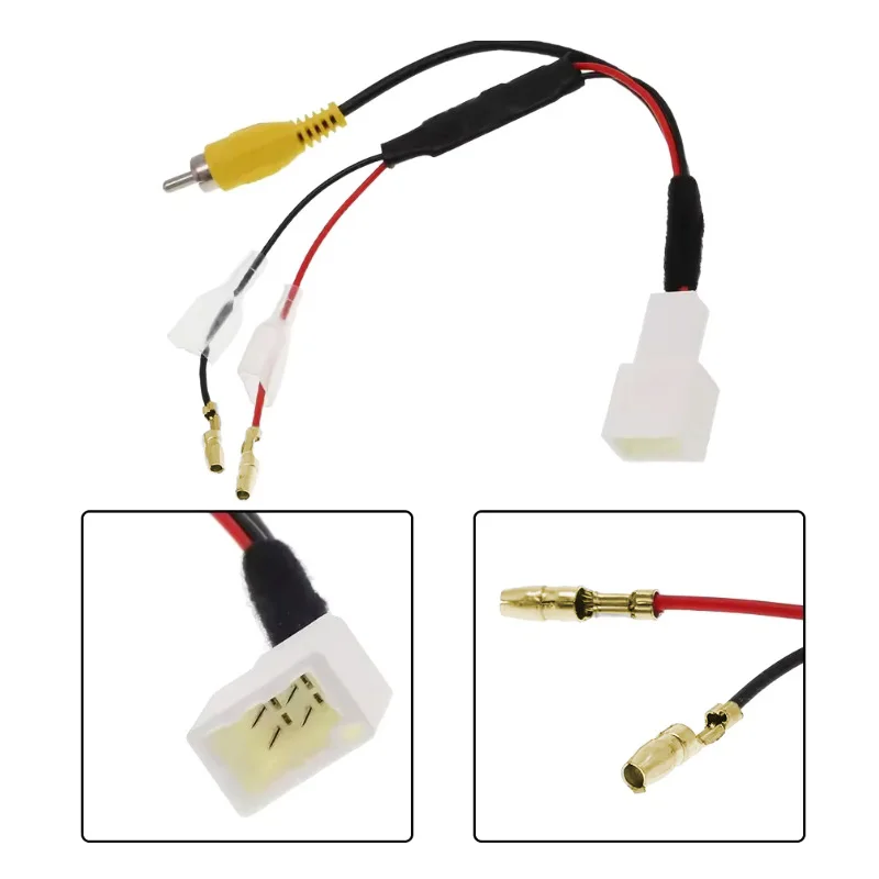 Car Reverse Rear View Camera Video Cable Plug Adapter for Toyota Mazda 4 Pins Plug Harness Car Navigation Connector Accessories