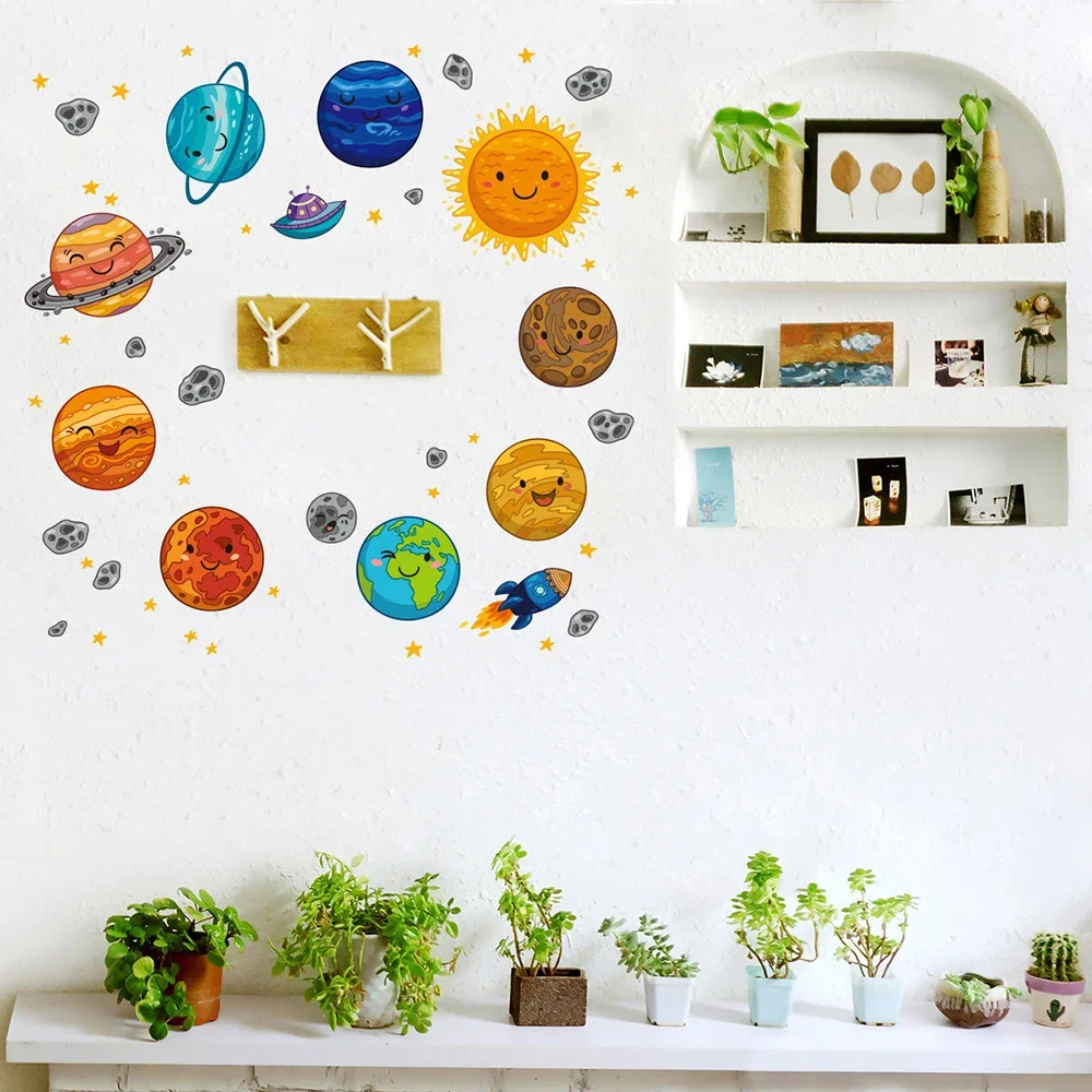 Our 5 Sheet Solar System Wall Stickers A Perfect Way to Add a Fun and Educational Element to Your Child's Room!