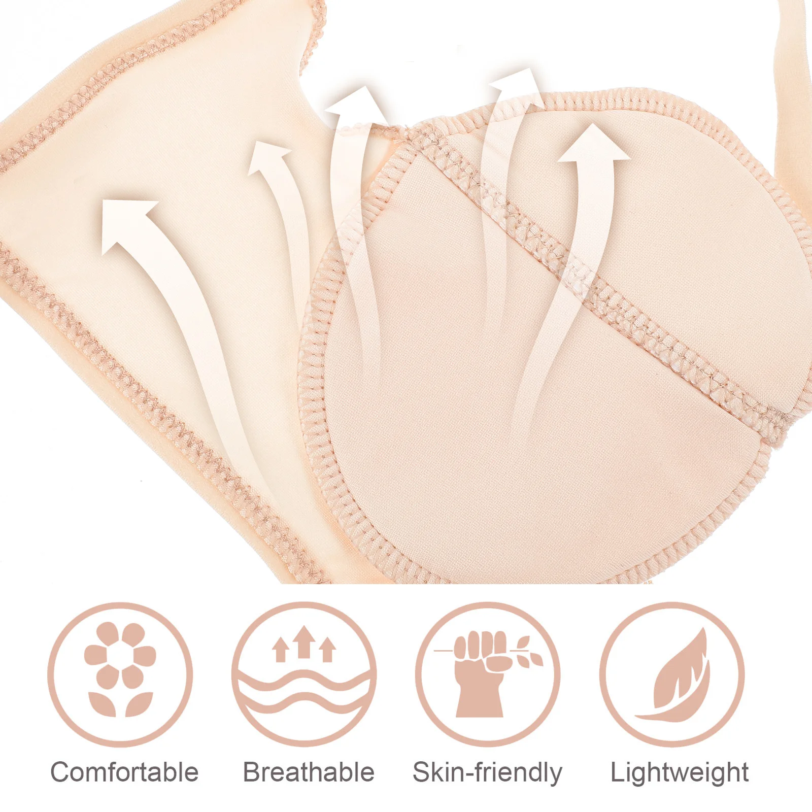 

Reusable Absorbent Fabric Armpit Sweat Pads for Women Cotton Invisible Underarm Pads Avoid Sweat Soaked Shirt Summer Outdoor