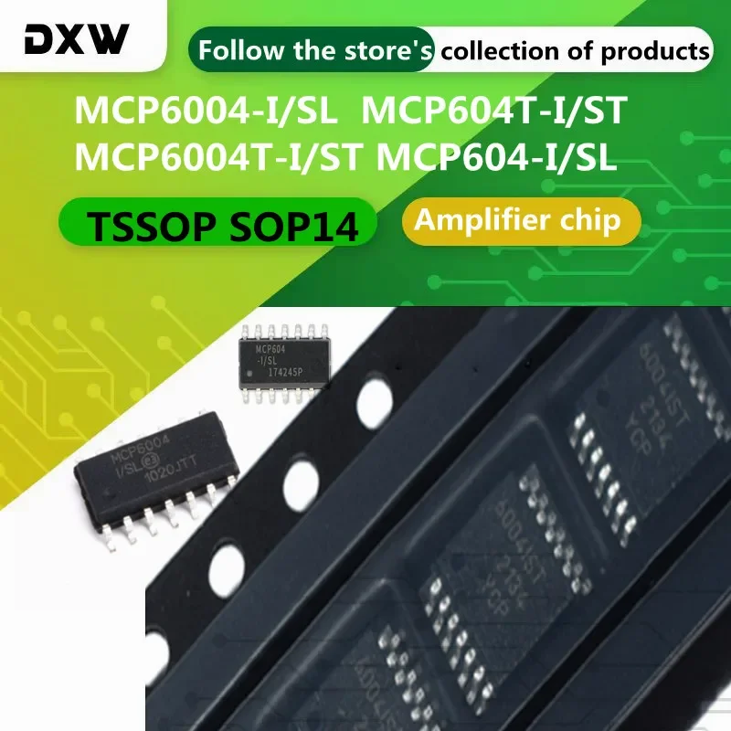 5PCS MCP6004-I/SL MCP604T-I/ST MCP6004T-I/ST  MCP604-I/SL SOP14 TSSOP