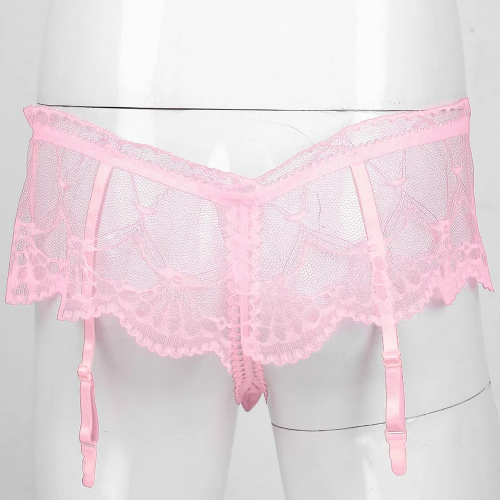 Kit Set Tool Underwear Red White With Lace Lingerie Panties Sissy Black Briefs Garter Thongs Breathable Briefs