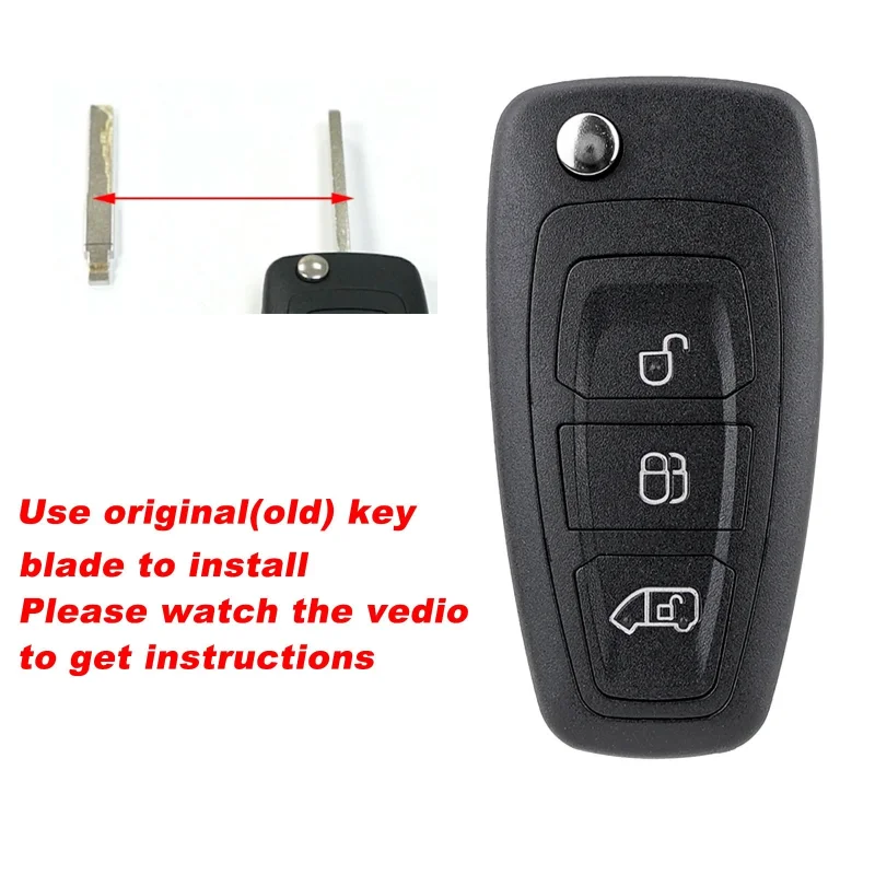 3 Button Car Key Cover Case Fob Key Case For Ford Transit Custom Tourneo Mk8 Galaxy Car Interior Lock Key Case Accessories