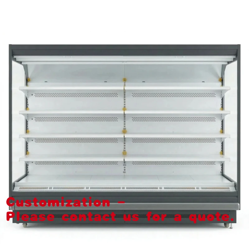 

Customize.Commercial Multideck Open Chiller Supermarket Curtain Cabinet Refrigerated Display Fruit Vegetable Bever