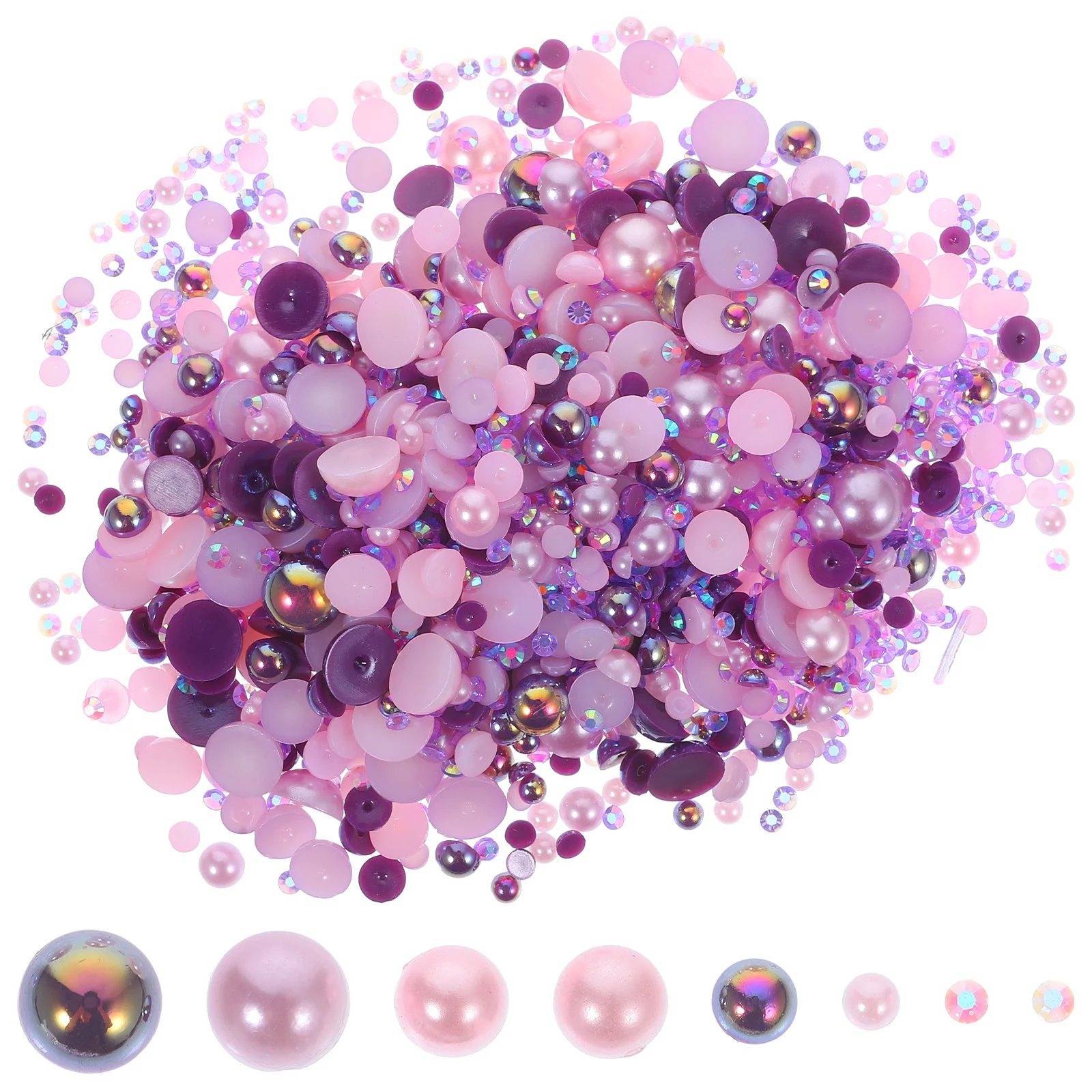 60g ABS Perłowe Ozdoby do Paznokci Cyrkonie Koraliki Płaskie Dekoracje do Paznokci Akrylowych Klejnoty Małe Koraliki Klejnoty do Paznokci