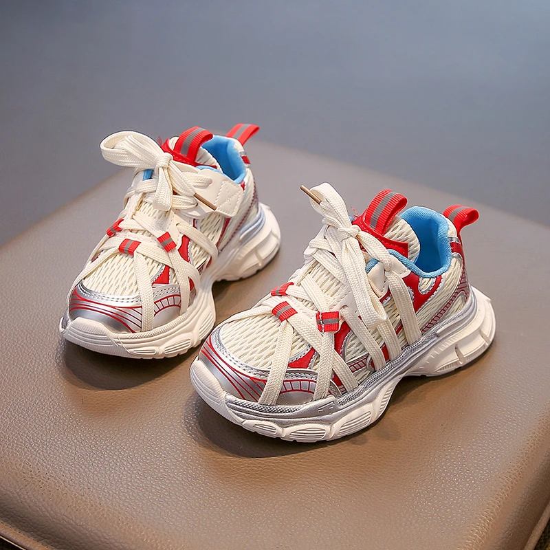 

Kids Running Shoes Handsome Breathable Children Sneakers Fashion Versatile 2025 Autumn New Students Casual Sports Shoes Non-slip