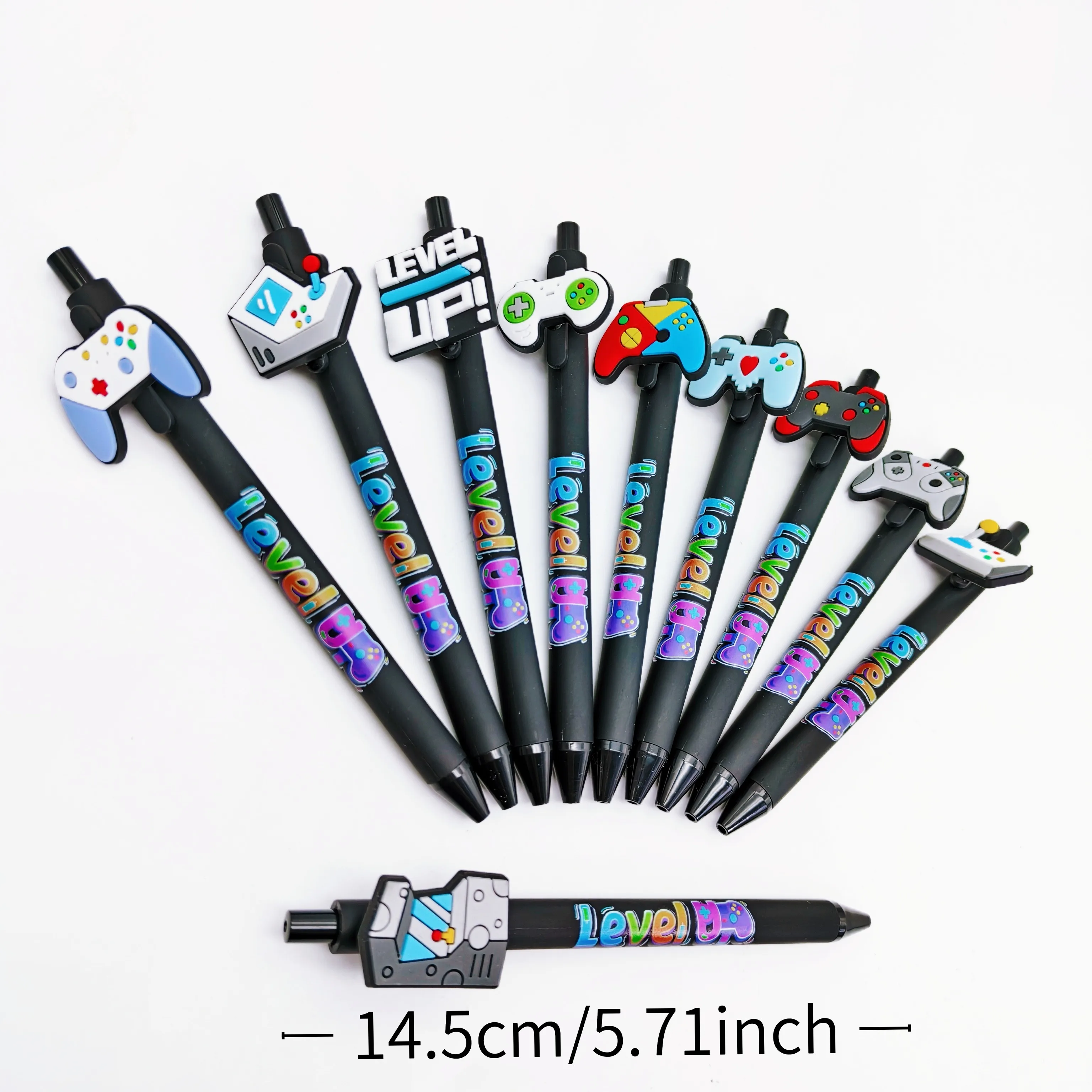 10 قطع/15 قطعة قلم حبر جاف لنمذجة لوحة الألعاب، قلم حبر جاف بتصميم إبداعي أسود، قلم كتابة للطلاب