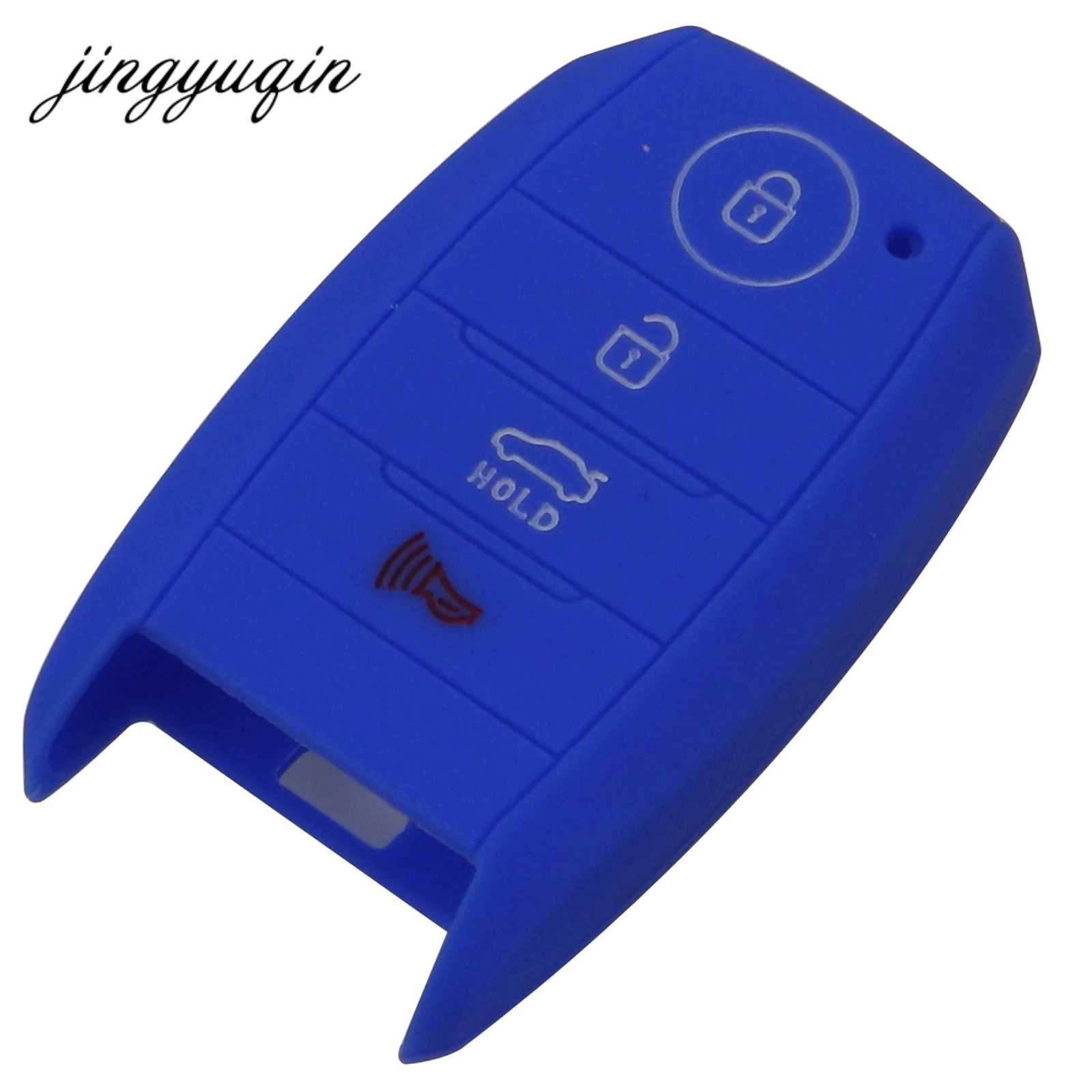 jingyuqin 4 Buttons Silicone Car Key Cover for KIA K3 K5 Sorento Carens Cerato Forte Car Silicone Rubber Key Case Key bag