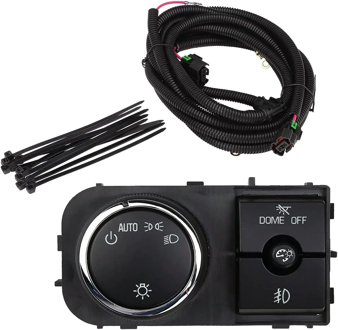 

Dimmer Dome Reeauto 25858705 Headlamp Headlight Switch1527J 15096895 Fit for Fog Light Wiring Harness Compatible for 2007-2013