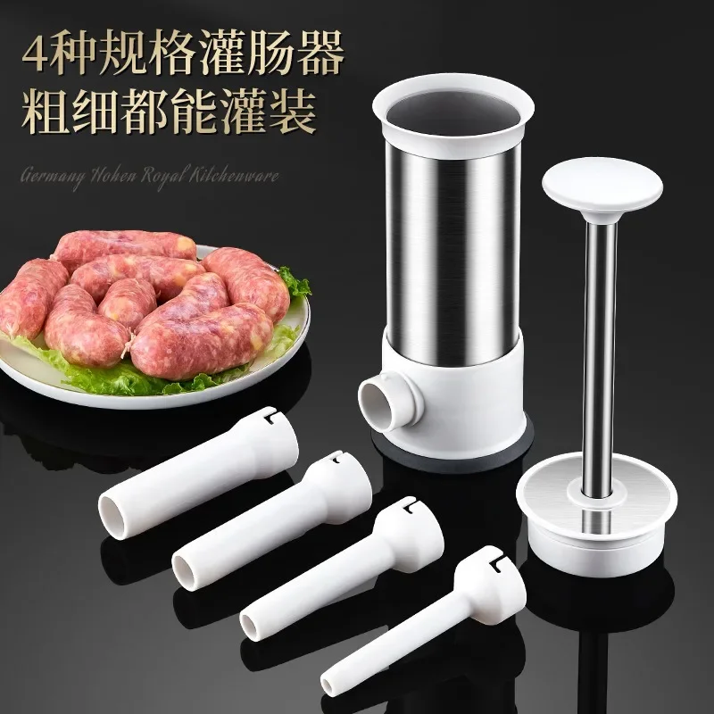 Manual Sausage Filling Machine Meat Stuffer Filler Making Kit Sausage Machine Homemade Meatball Maker Kitchen Tools Supplies