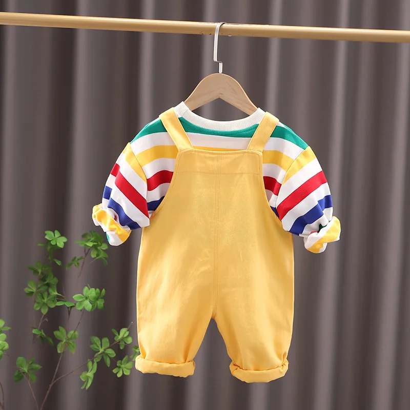 Baby Boys Clothing Sets 1-5 Years Old Kids Cartoon Bear Pullover Tops Pants 2 Pcs Suit For Boys Cotton Clothes Tracksuit Outfits