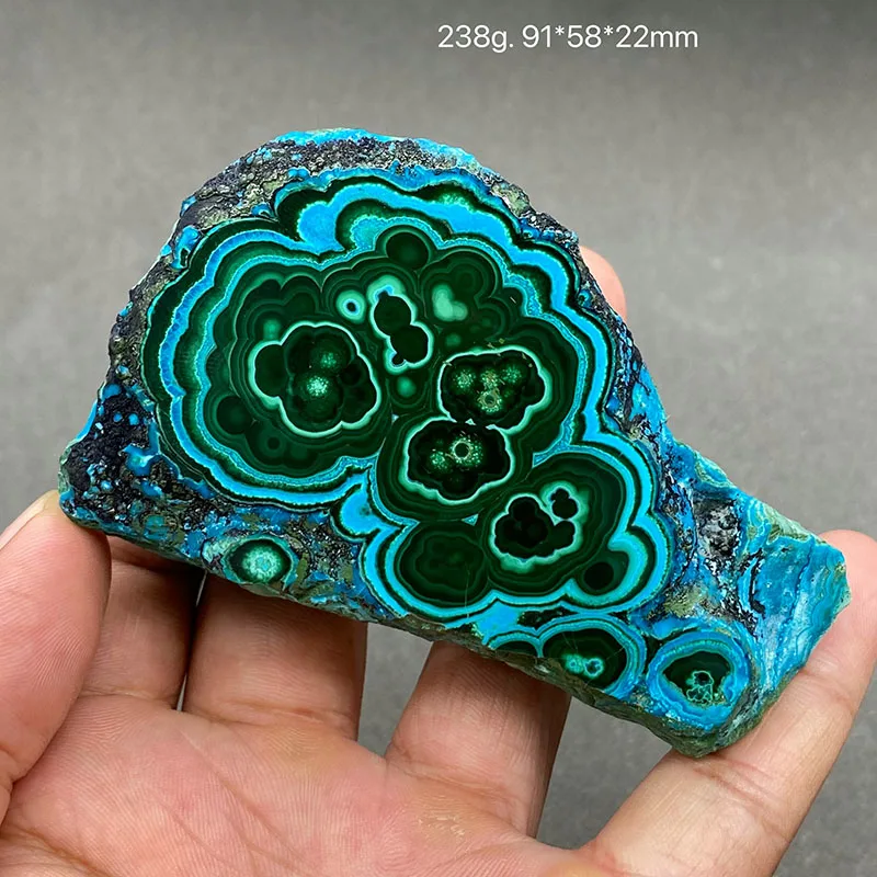 100% Natural Congo Chrysocolla Malachite Slicing Pendant Original Stone Mineral Specimen Healing Crystal Gem Home Decor