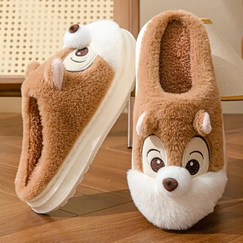 Casual Fluffy Slippers Women House Flats Fashion Cartoon Designer Shoes Girls Cute Home Plush Warm Winter Footwear Large Size - view 4