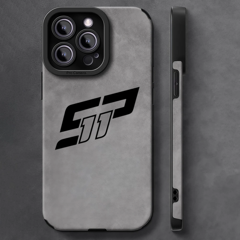 Funda de teléfono de piel de cordero de lujo a prueba de golpes para IPhone 17 16 Pro Max Air 15 14 13 Max s-ergio p-perez Fórmula 11
