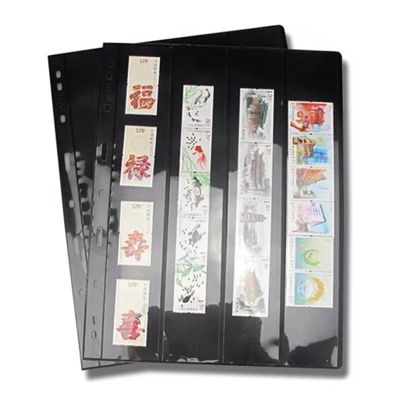 10/20pcs A4 Stamps Lines Grid Transparent PVC Page of Stamp Album Loose-leaf Inners of Stamps Holders Photo Collection