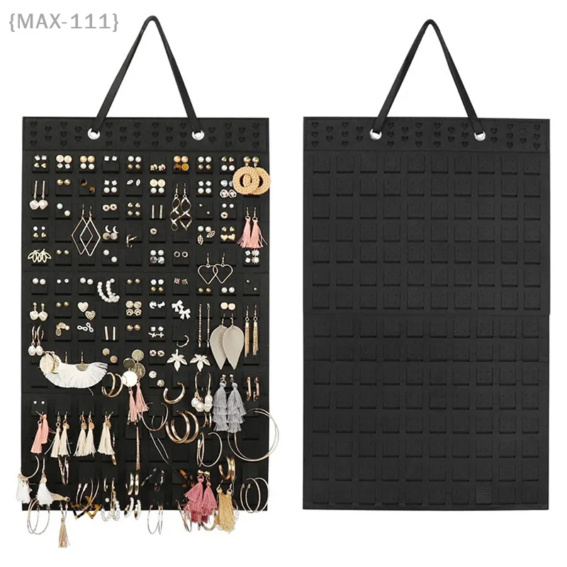

Липкая настенная сумка-органайзер для ювелирных изделий — вертикальное хранилище для серег, ожерелий и браслетов