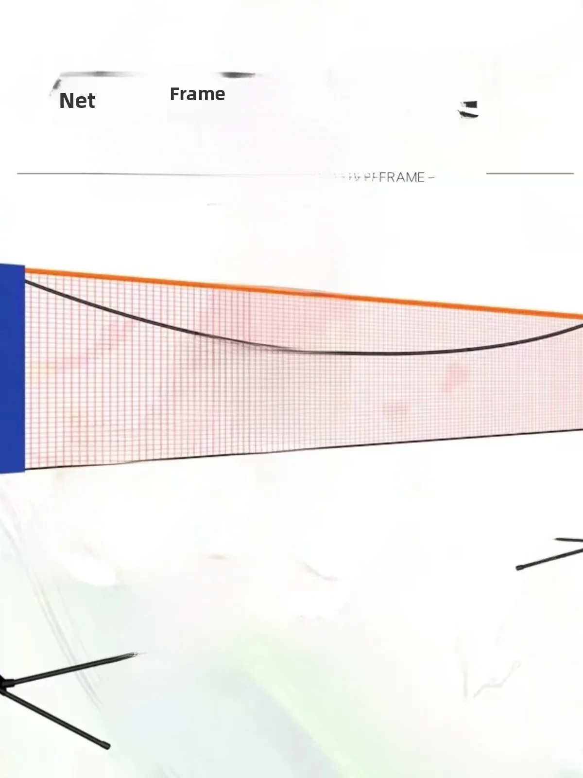 إطار شبكة ريشة محمول قابل للتعديل للاستخدام الداخلي والخارجي، شبكة ريشة منزلية بسيطة، شبكة قياسية للرجال للتخييم والسفر #1