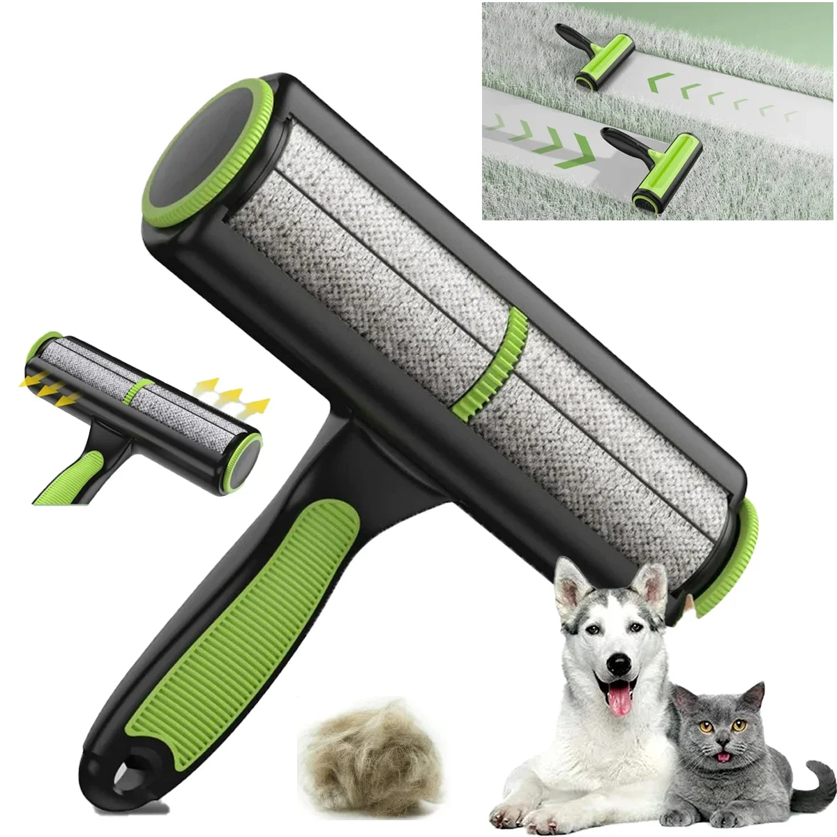 

Pet Removes Hairs Brush Cleaning Cat and Dogs For Pet Fur Removing Roller Brush Clothing Couch Sofa Reusable Lint Clean Brush