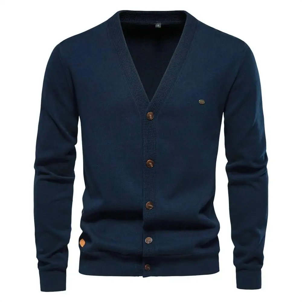 

High-Quality Men's Open Cardigan Sweater Premium Cotton Long Sleeve Winter Casual Wear Comfortable Fit Color Knitwear